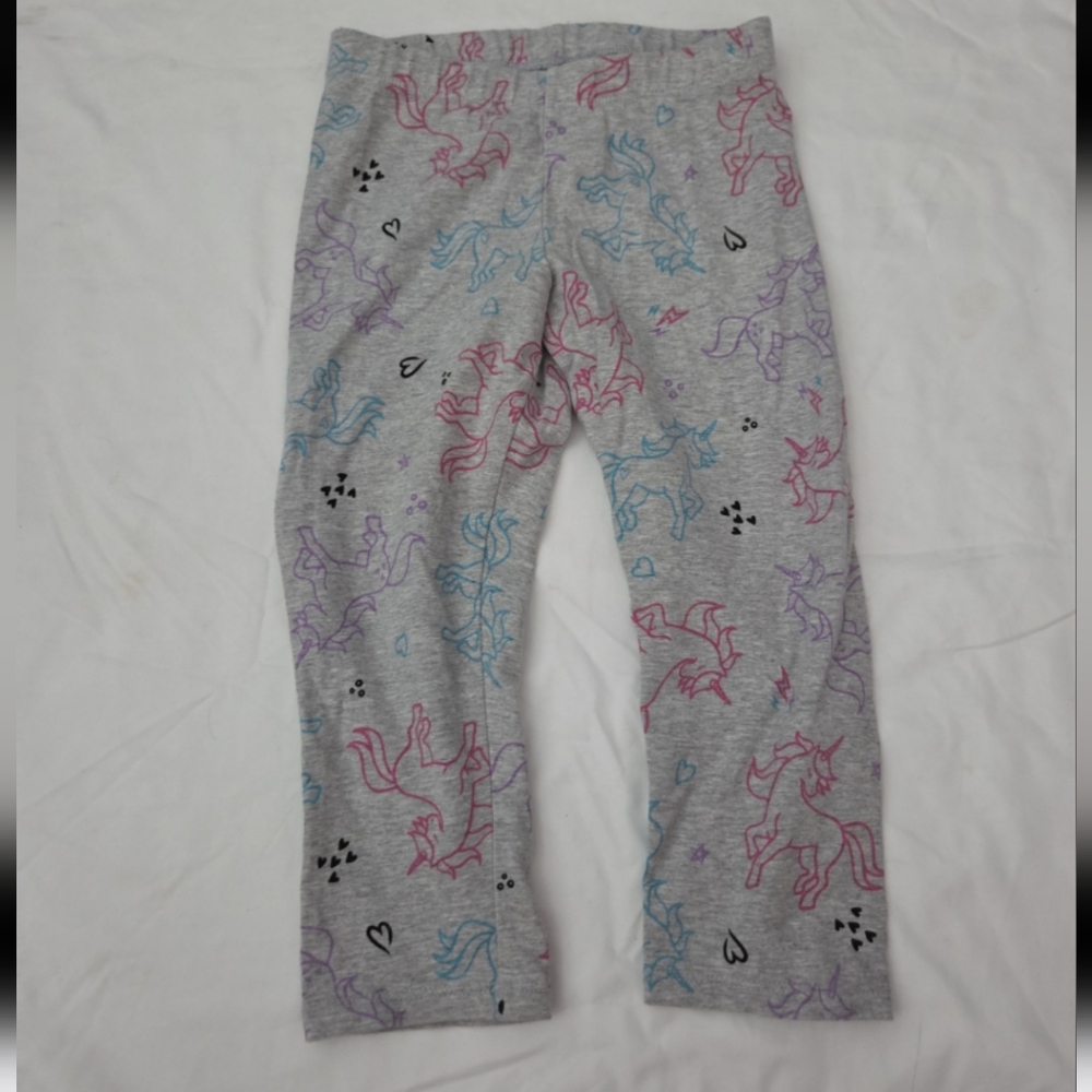 Members mark girls size 6 grey unicorn pants #HM1